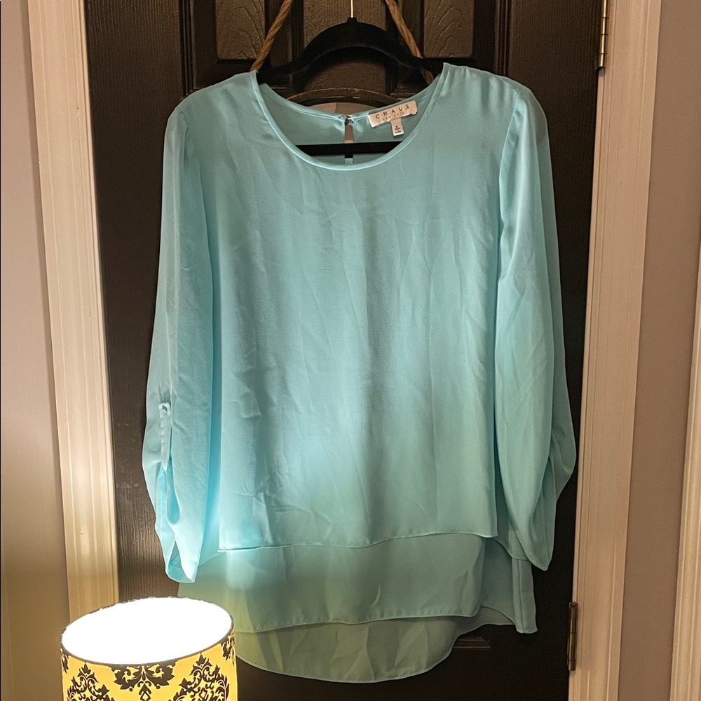 Chaus Light Blue Women's Blouse